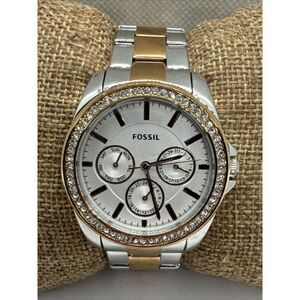 Fossil Janice BQ3420 Women's Two-Tone Stainless Steel Analog Dial Watch AEA393